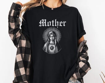 Comfort Colors Virgin Mary Shirt, Mexican Heritage, Catholic T-Shirt