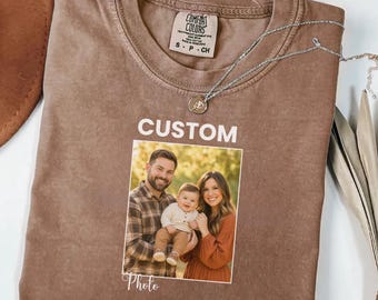 Comfort Colors®Custom Photo Shirt, Personalized T-Shirt, Custom Church Tshirt, Your Photo Shirt, Family Picture Tee, Logo Image Shirts Gift
