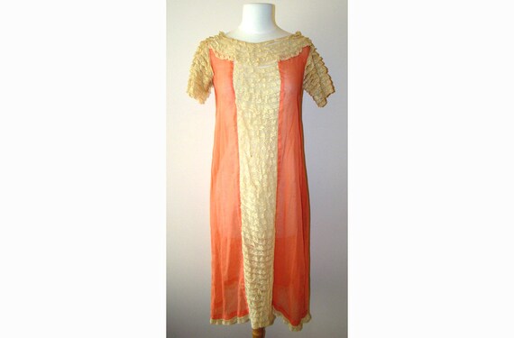 Pink 1920's Lace Party Dress Flapper 20s