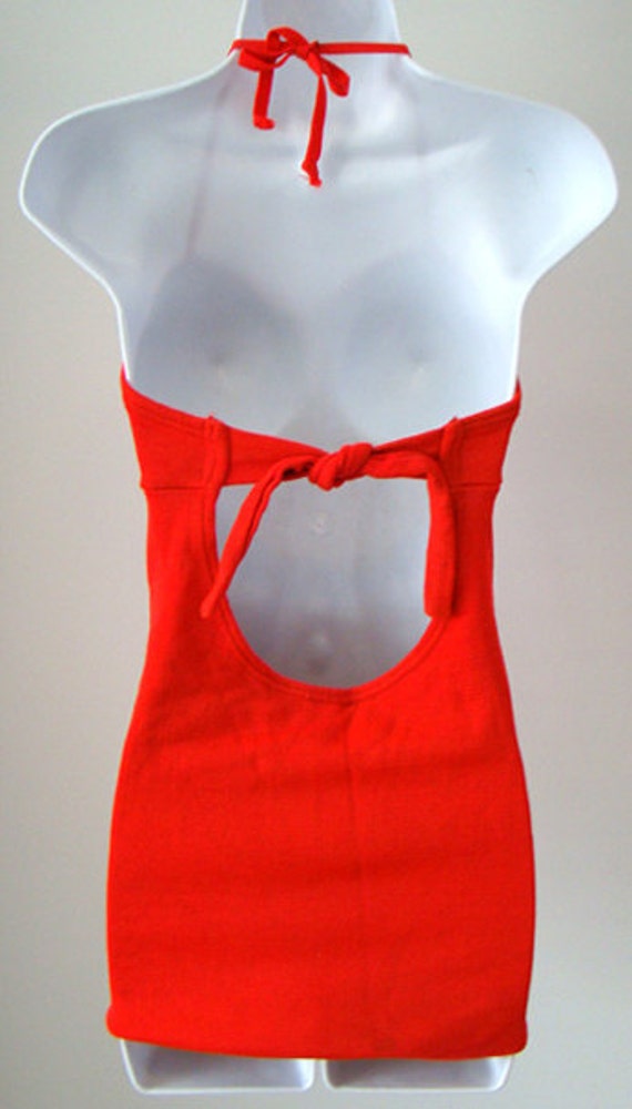 Red 1940's Gantner Glo Swimsuit Bathing Suit 40's - image 2