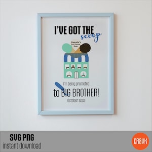 grote broer svg, gepromoveerd tot grote broer, nieuwe grote broer png, HTV-kleding, aangepaste wenskaartkunst, afdrukken en vervolgens knippen als cricut en silhouet