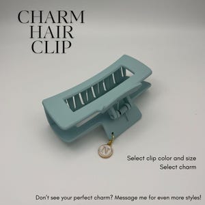 Custom Charm Hair Clip - Personalized Hair Accessory, Handmade Gift for Her, Cute Claw Clip- Happy Hair Clip