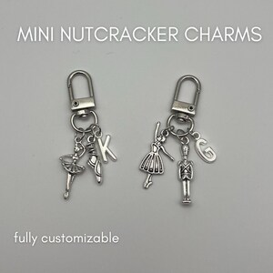 Mini Silver Handmade Nutcracker Charm - Holiday Bag Charm for Women