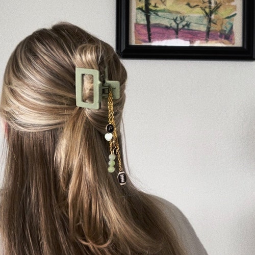Personalized Hair Accessory: Custom Charm Hair Claw Clip - Etsy