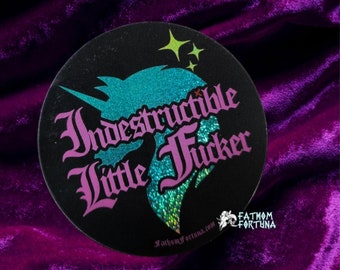 Indestructible Unicorn Izzy Hands Holo Sticker Gay Pirate Show Glossy