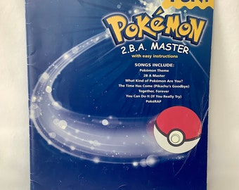 Pokémon 2.B.A. Master Recorder Music Sheet Book Official Original Authentic Instrument Lyrics Notes Instructions Game Vintage Collectible