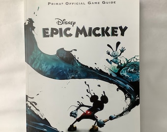 Disney Epic Mickey Official Game Guide Book Strategy Videogame Video Game Gamer Gaming Player Walkthrough Directions Hobby Craft Paper Gift