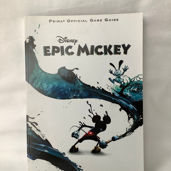 Disney Epic Mickey Official Game Guide Book Strategy Videogame Video Game Gamer Gaming Player Walkthrough Directions Hobby Craft Paper Gift