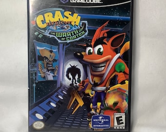 Crash Bandicoot Nintendo GameCube Game Complete Set Disk Book Case  The Wrath of Cortex Vintage Collectible Gamer Gaming Dr Neo