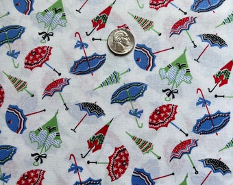 Fabric Destash -  Umbrellas, Parasols - 1 Yard - Ready to Ship