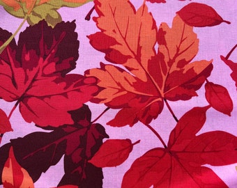 Fabric Destash - Fall Leaves, Fall Colors, Leaves- 1 Yard - Ready to Ship