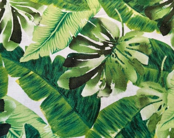 Fabric Destash -  Tossed Green Leaves, Green Leaf, Leafy, Leaves - 1 Yard - Ready to Ship