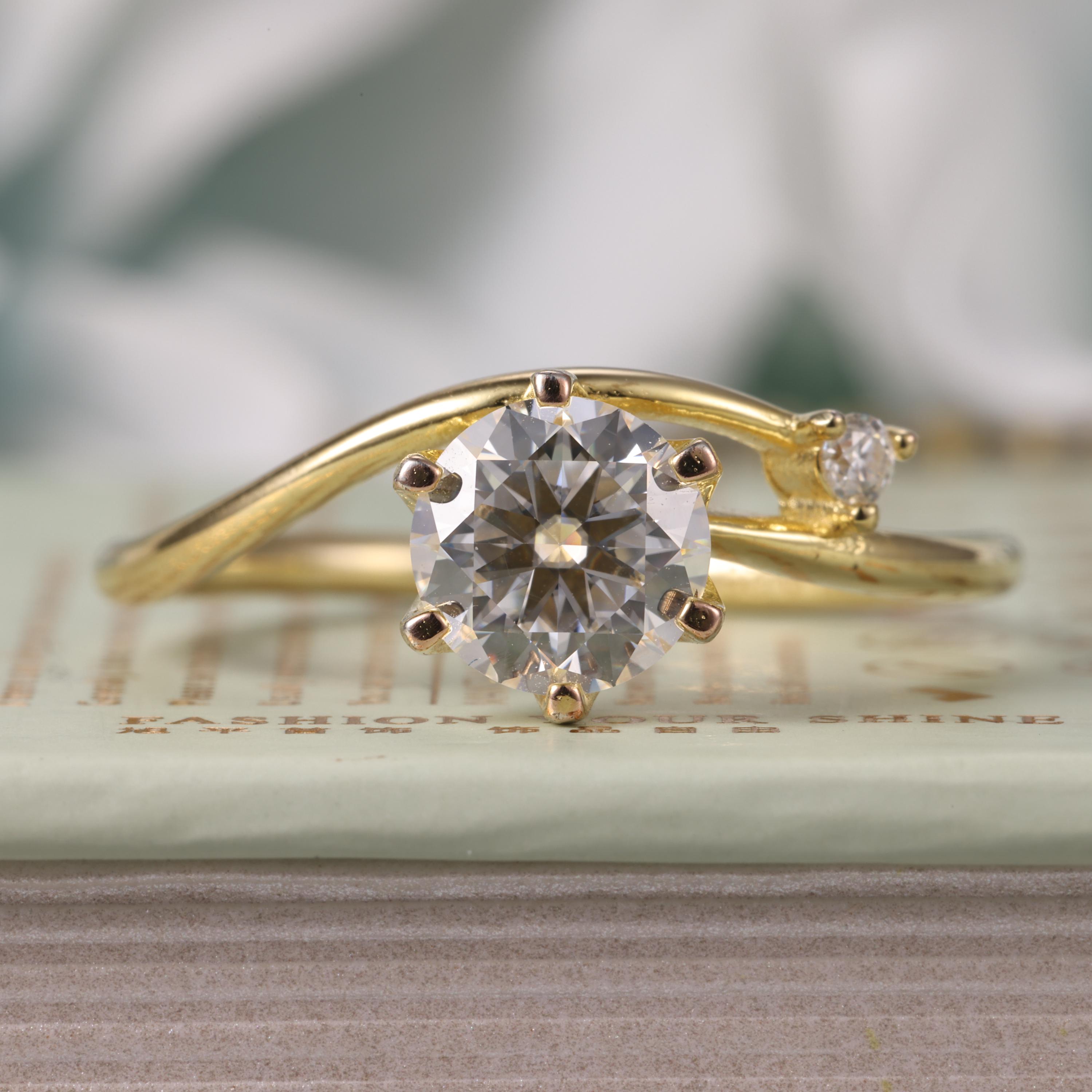 Round Cut Clarity Lab Grown Diamond Ring, Solitaire Rings for Women, Gift for Her,Handmade Ring Engagement Ring,Unique Ring for Women
