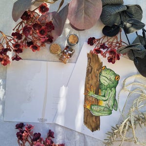 Postkarte Frosch in A6, nach meinem Original, Grußkarte Aquarell, Kleine Aufmerksamkeit, Geburtstagskarte