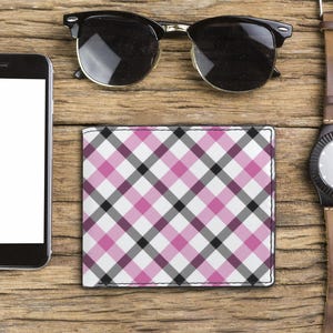 Cartera retro para hombre: piel vegana, diseño de cuadros vichy de los años 50 - MCM