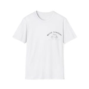 World Traveler Unisex Softstyle T-Shirt, Travel T-Shirt, Vacation Tee, Souvenir Shirt, Wanderlust Apparel, Gift for Travelers