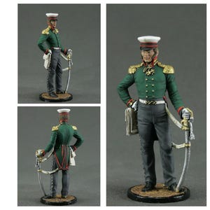 Painted tin soldier figurine Size 54 mm, scale 1/32  , Military-historical miniature. Napoleonic wars,  Major General A.P. Ermolov