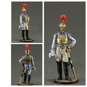 Tin soldier in painting Size 54 mm, scale 1/32  , Military-historical miniature. Napoleonic wars, Officer France, 1810-15.