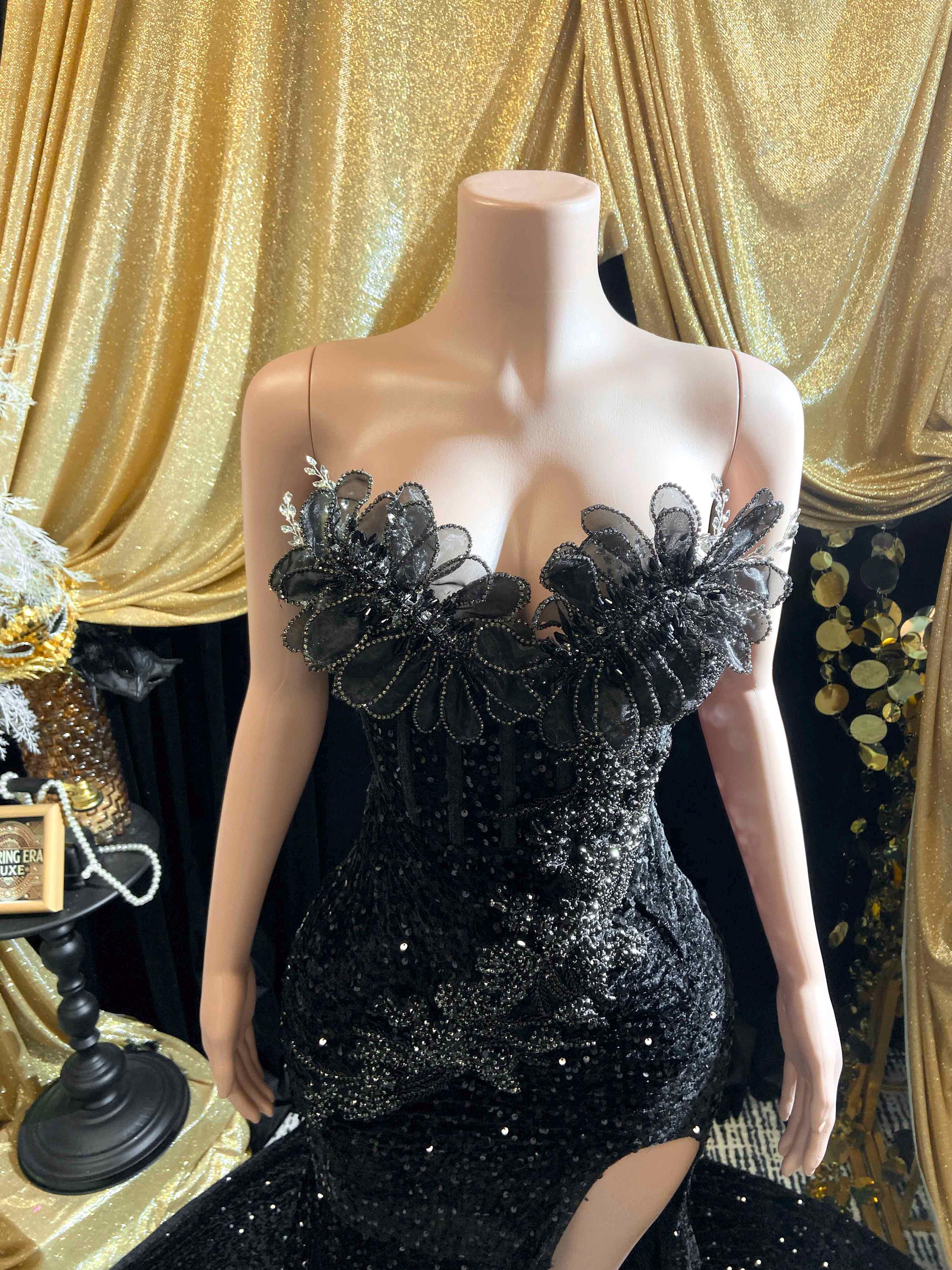 black dress blue and V-neckline Lace Applique Long Formal Dress, Black and B MOB size:20 Short Black Cocktail Dresses