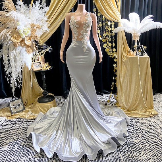 handmade birthday dresses shop united states Luxe Silver Diamond Rhinestone Birthday Dress