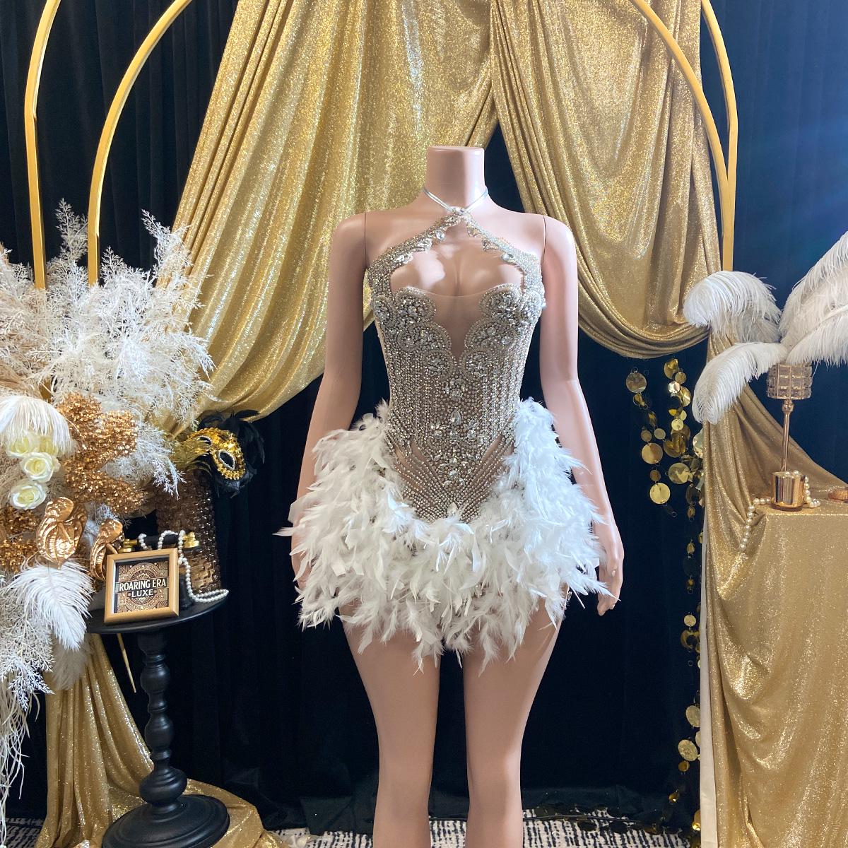 mens summer fashion dress Sayzel Embellished Cut-Out Mini Dress in Gold main image 1