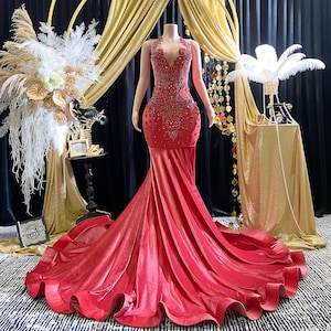 Gold Crimson Gown - Etsy