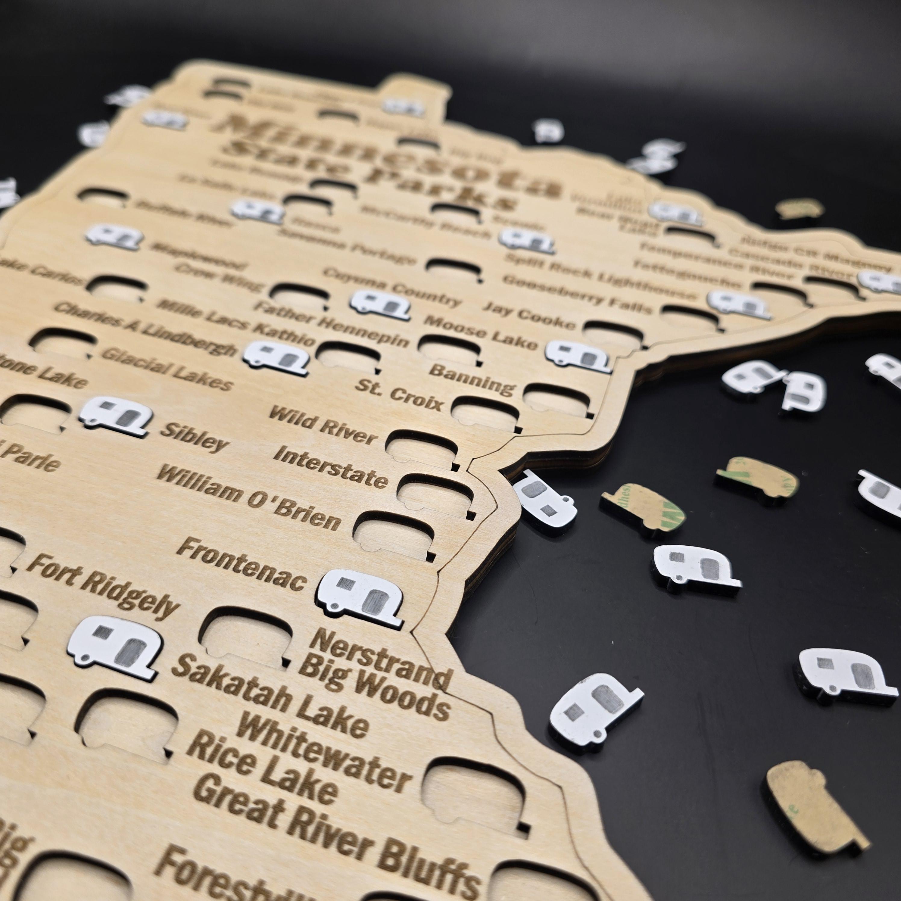Minnesota State Parks Map- Camper Cutouts to Track Which Parks You've ...
