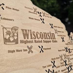 Carte des clubs de restauration du Wisconsin
