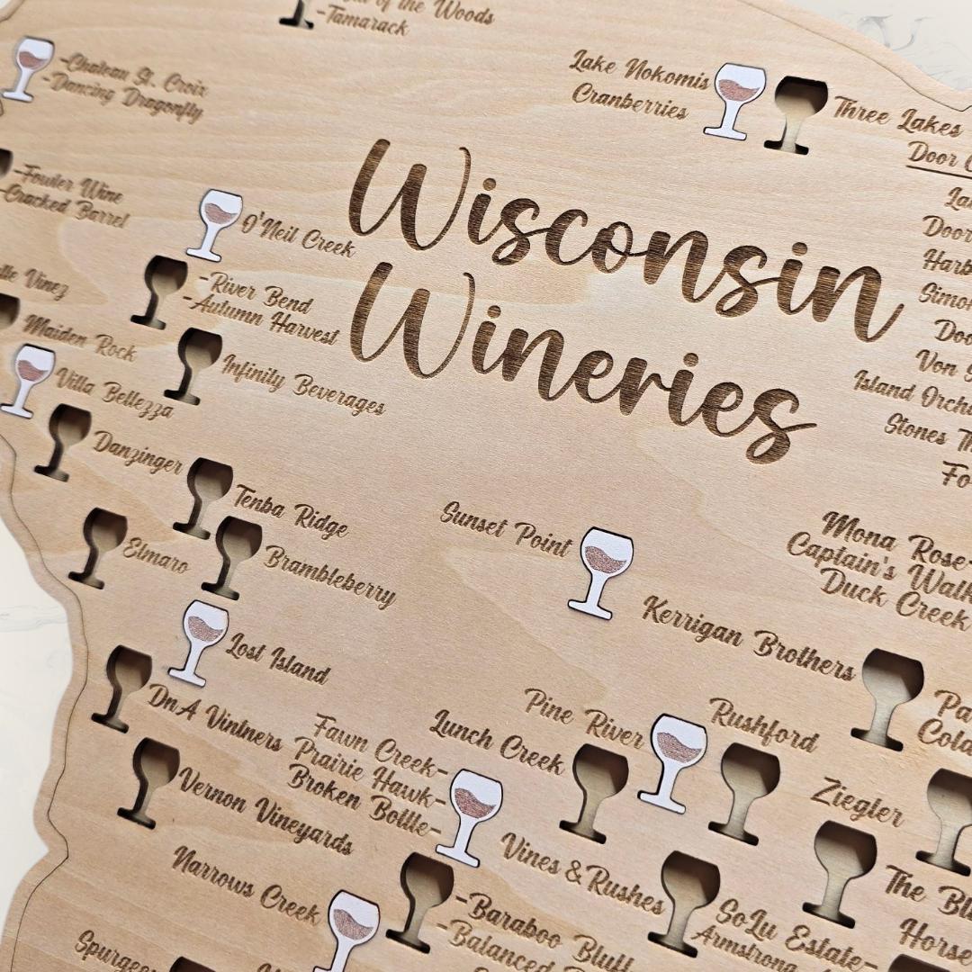 Wisconsin Wineries Map.pdf Wisconsin Wineries Map- Use the Wine Glass Cutouts to Track Your ...
