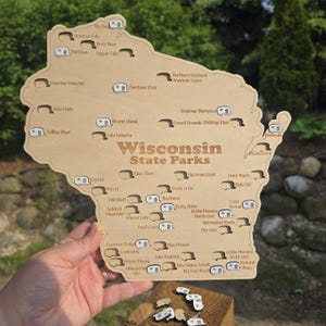 Carte du camping-car des parcs d'État du Wisconsin