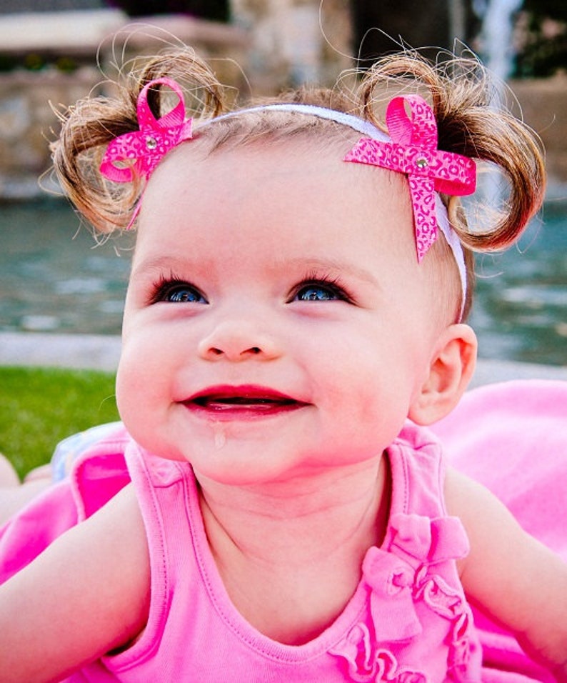 Bebe Doos Perfect Ponies Baby headband accessory with bows and fake faux pigtails hair PATENTED