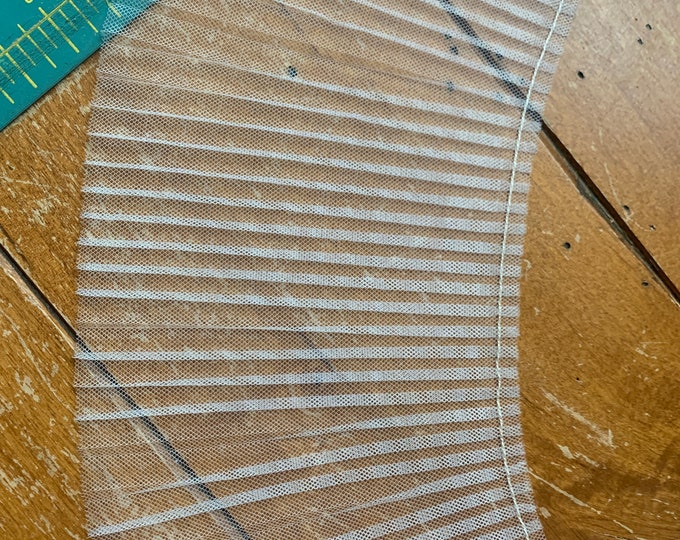 Vintage Trim New Old Stock Edging Doll Making Pleated Tulle Trim