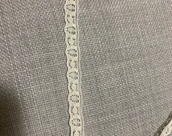 3 yards Thin Lace - Vintage 70s New Old Stock Ivory Dolls Skinny Apparel Costumes