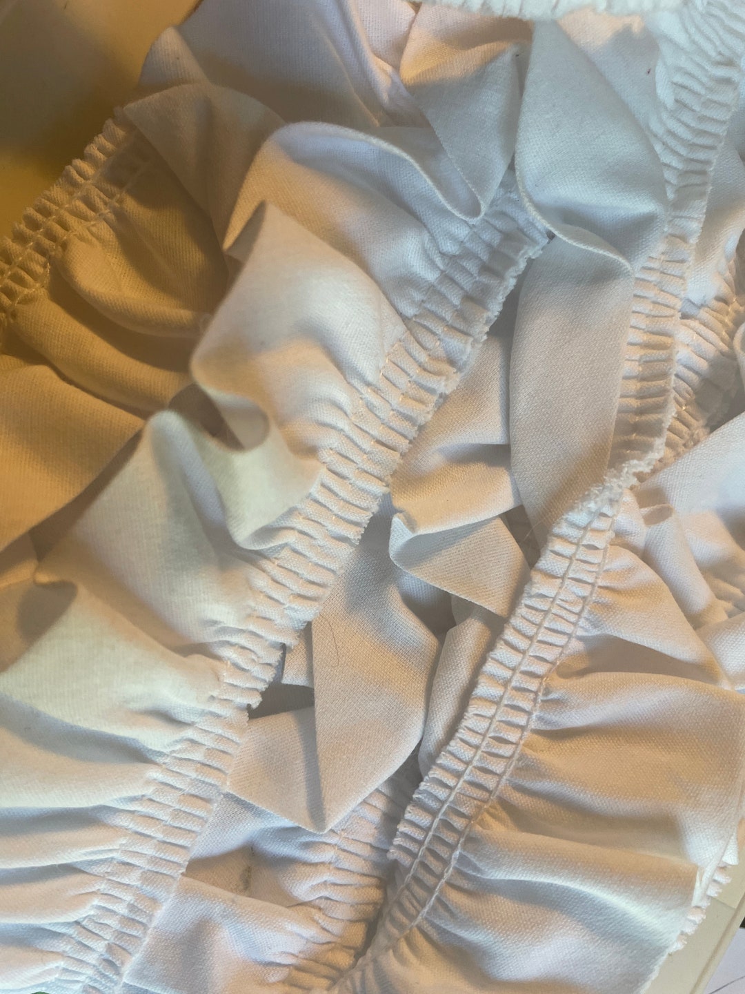 White Ruffles String White Fabric Ruffle - 3 Yards Vintage Fabric Trim New Old Stock - Etsy