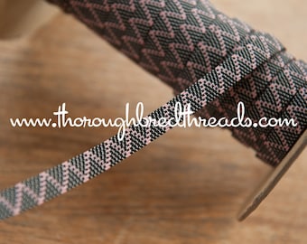 3 yardas Elastic Trim- Vintage Juvenil 70s 80s New Old Stock Negro Rosa