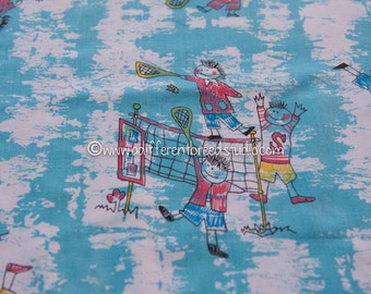 Bádminton Cualquiera - Tela Vintage Juvenil Novedad Cortina Niños Deportes 60s