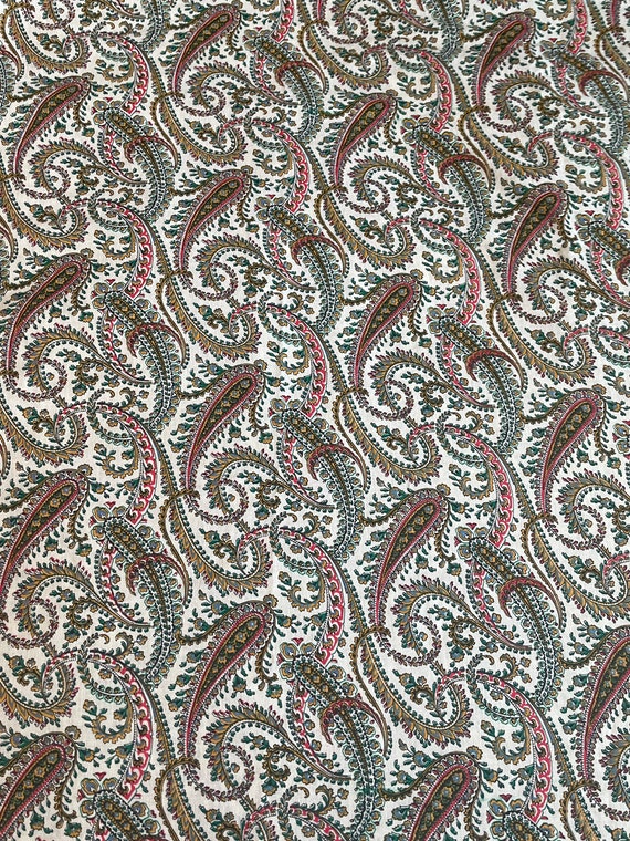 Classic Look Paisley - New Old Stock Vintage Fabric 70s 80s - Etsy