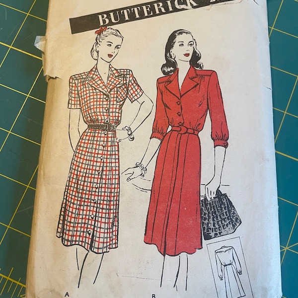 Butterick 3404 Vintage Pattern - Size 16 Bust 34 40s 50s Dress