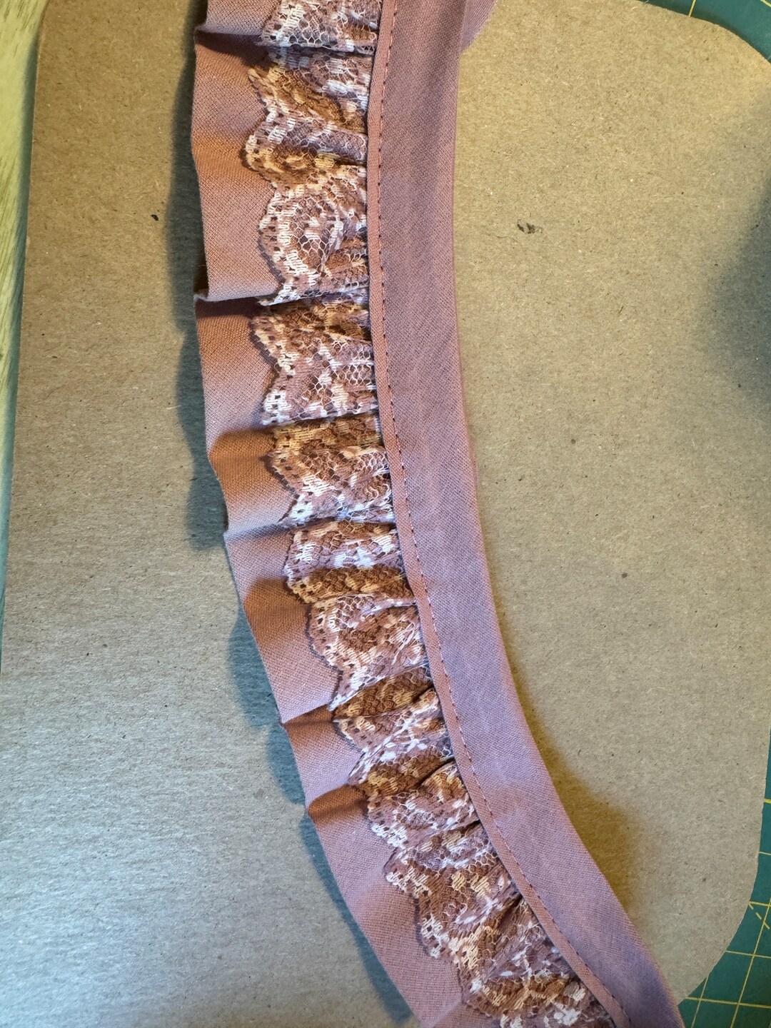Pink and Lace - Vintage Trim New Old Stock Edging Bias Mauve Dusty Rose ...