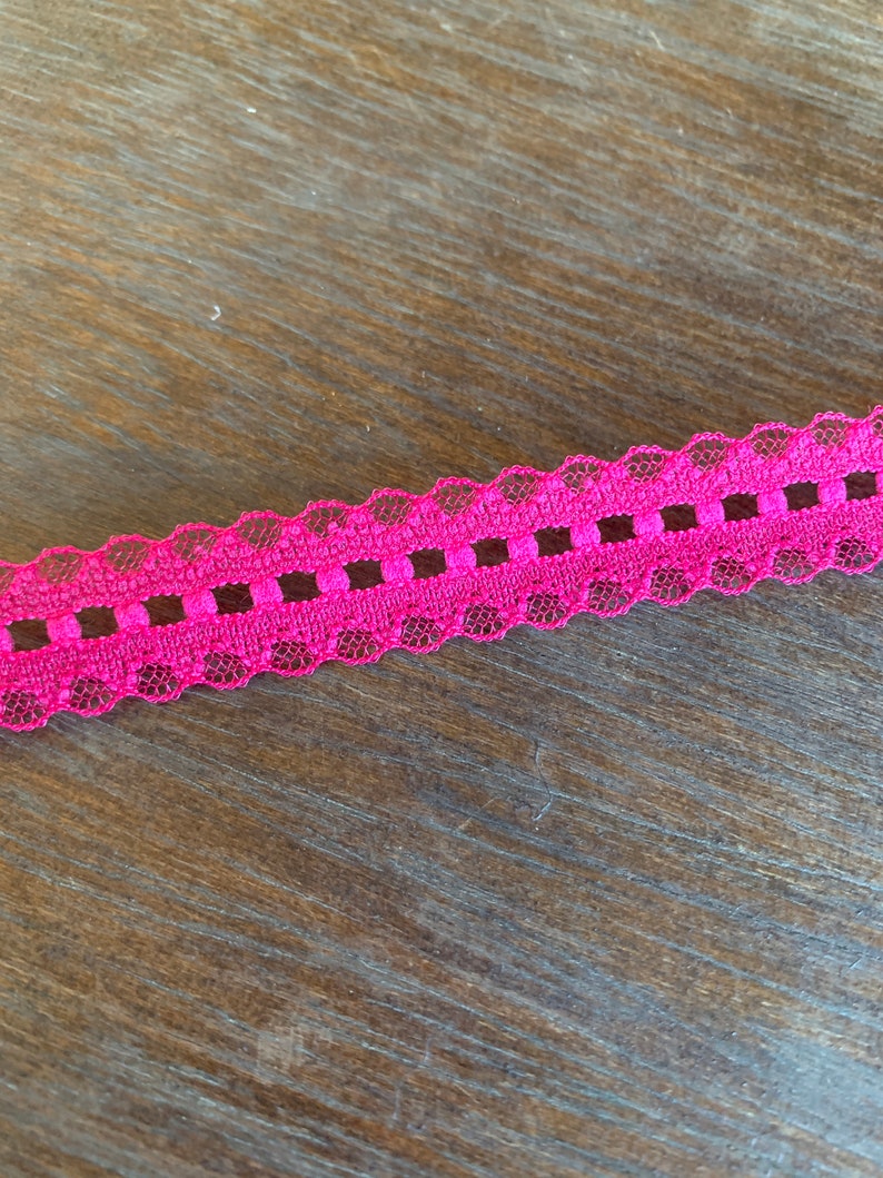 Pretty Pink Lace 3 Yards Vintage Fabric Trim New Old Stock Etsy