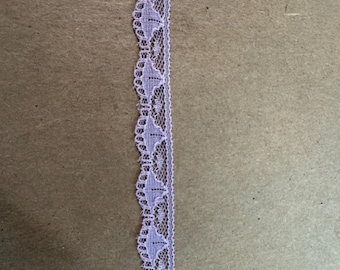 3 yards Purple Lace-  Vintage Trim Embroidered New Old Stock Upholstery Lilac