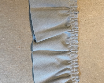 Gray Ruffle- 3 yards Vintage Fabric Trim New Old Stock Dolls Ruffles Gathered Ruffled Grey