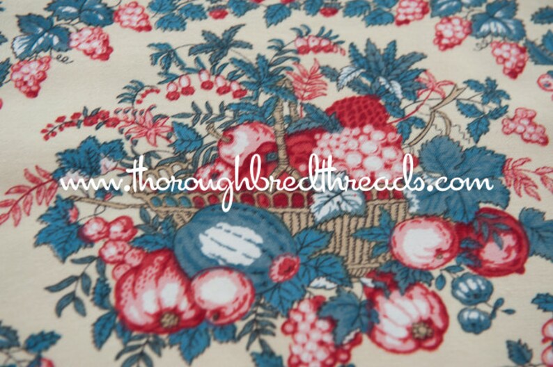 Fruit Basket Vintage Fabric 80s Novelty Berries Strawberries Grapes Melon Kitschy Kitchen