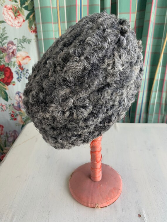 Vintage Gray Hat- Gorgeous Fake Fur Pillbox - image 3