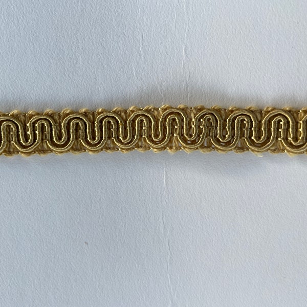 Gold Gimp - 3 yards Vintage Trim New Old Stock 80 Edging Braid Holiday