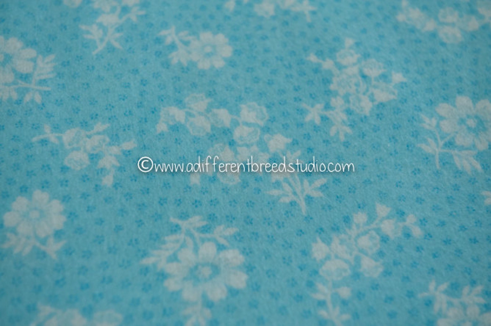 Pretty Turquoise Floral Vintage Fabric New Old Stock Flannel - Etsy