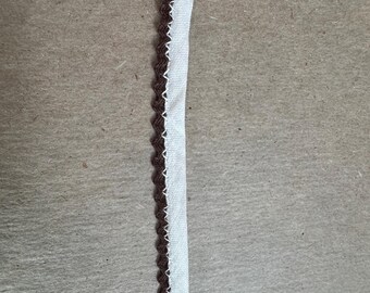 3 yards 3/8" Rick Rack Facing - Vintage Fabric Trim  New Old Stock Cotton