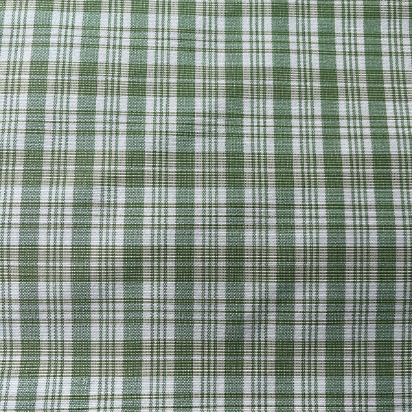 Taffeta Style Plaid - Vintage Fabric New Old Stock 80s Upholstery Curtains Green