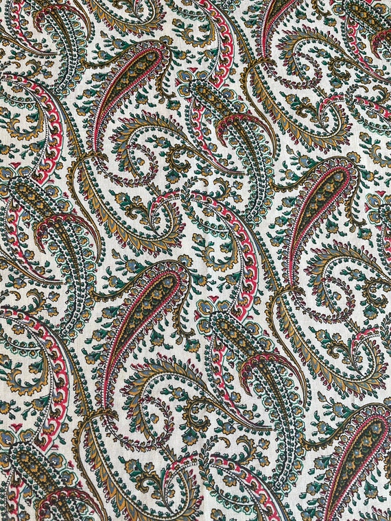 Classic Look Paisley - New Old Stock Vintage Fabric 70s 80s - Etsy