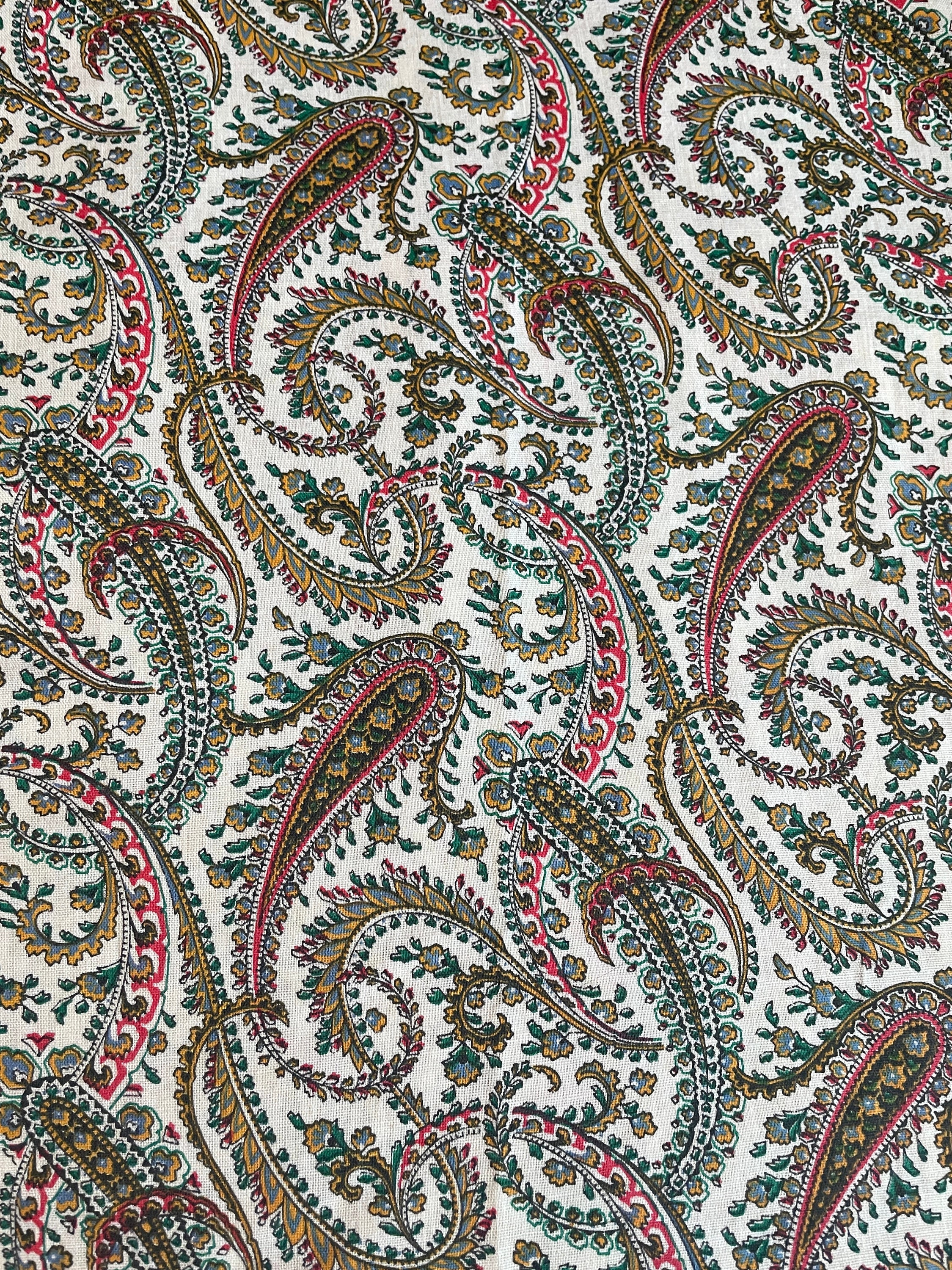 Classic Look Paisley - New Old Stock Vintage Fabric 70s 80s - Etsy